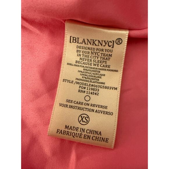 Anthropologie Blank NYC Teddy Sherpa XS Coat Rainbow Patchwork Colorblock Jacket - Picture 6 of 9